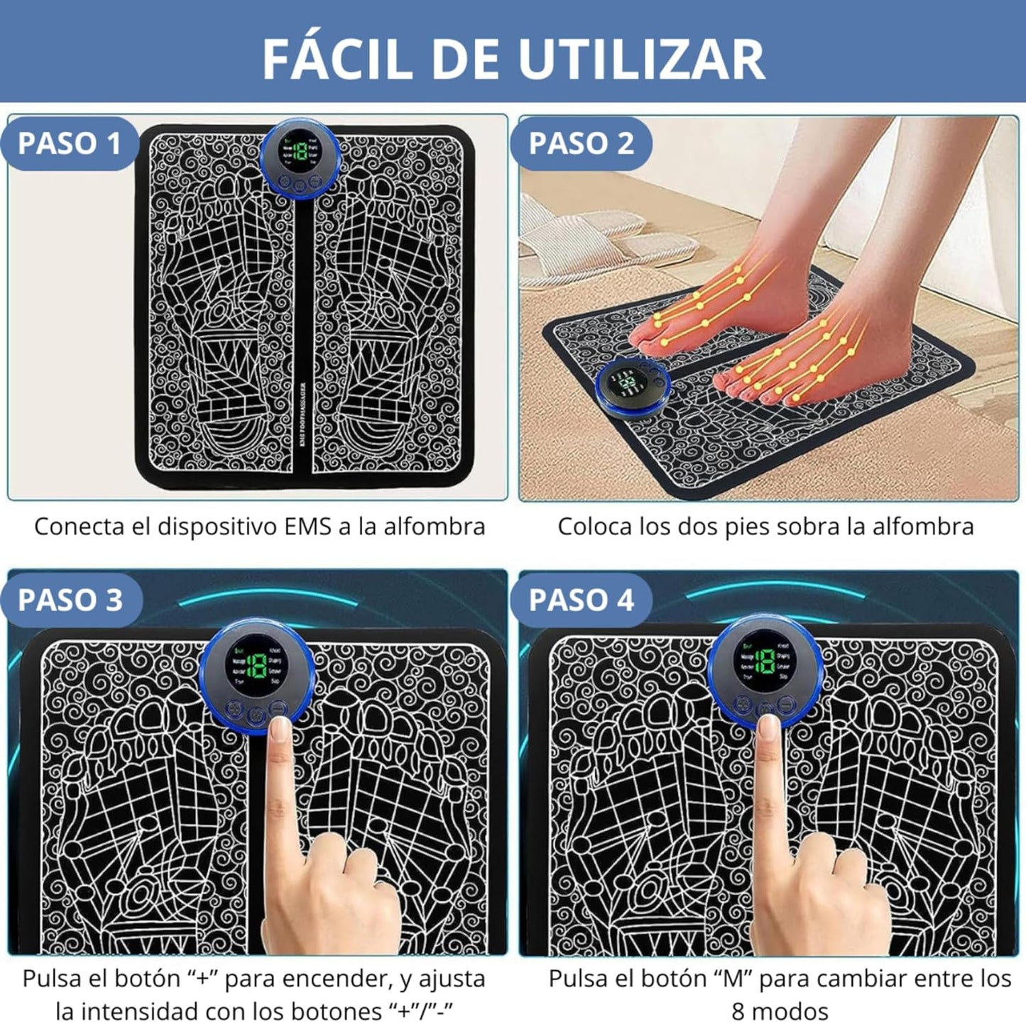 Masajeador de Pies Relaxtotal® con Tecnología NMES"